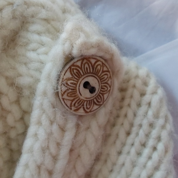 Nirvana Designs Womens Cream Cable Knit Wool Viser Broadway Hat Neutral Sz. -S/M main image 5